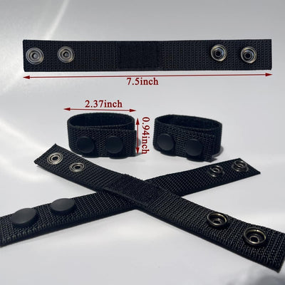 4 Protectores cinturón nailon broches dobles 2pulg negro