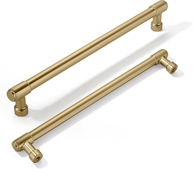 20 Tiradores Latón Cepillado 8" Manijas Cocina Dorado