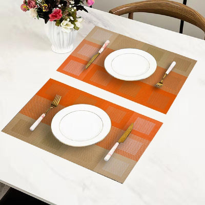 4 Pzas Manteles Tejidos Mesa Comedor Resistentes Manchas