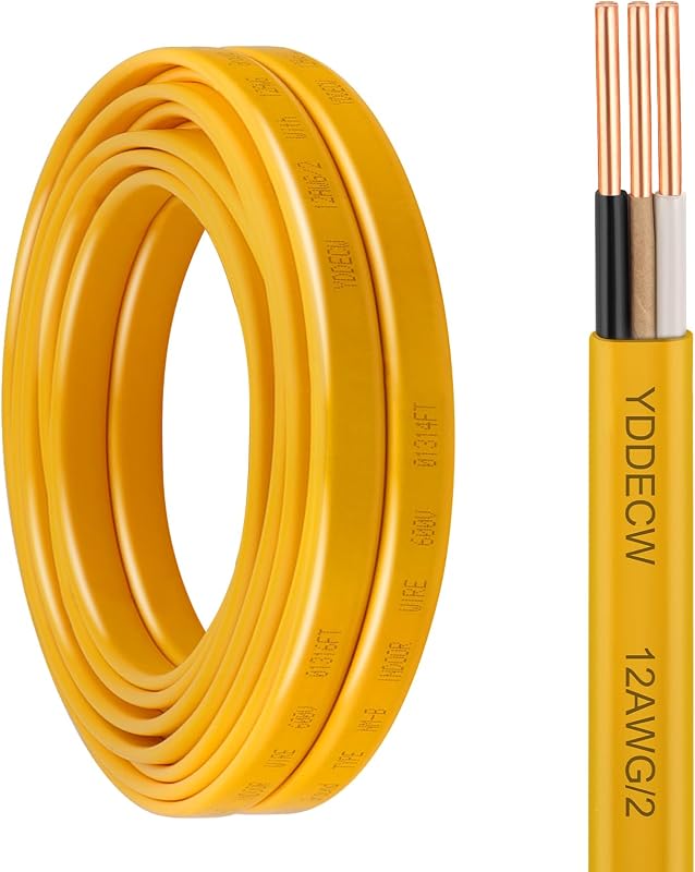 Cable NM-B 12/2 con tierra 10 pies cobre puro