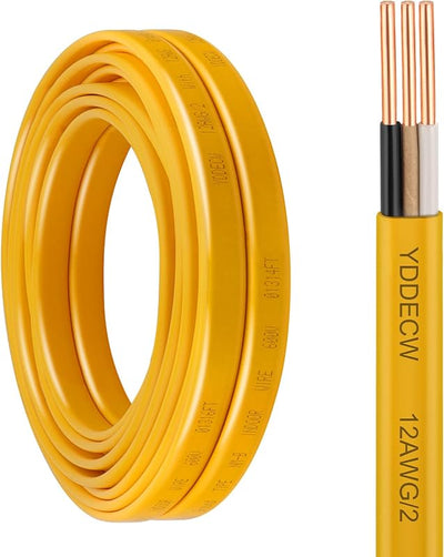 Cable NM-B 12/2 con tierra 10 pies cobre puro