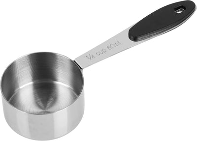 Taza medidora acero inox con agarres magnéticos 1/4 taza