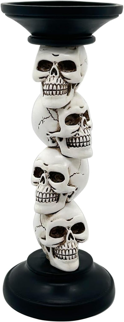 Soporte velas Halloween esqueleto negro