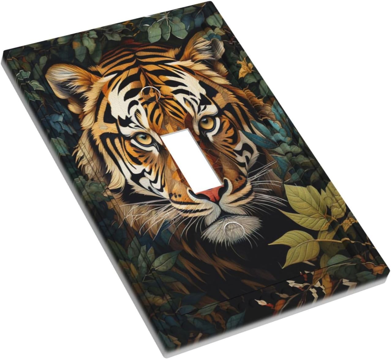 Cubiertas decorativas interruptor arte tigre placa pared