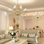 Candelabro cristal K9 12 luces color coñac