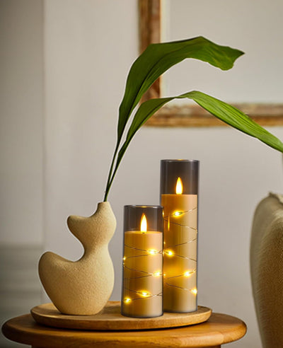 Velas LED sin llama 5-8" con control remoto set 12