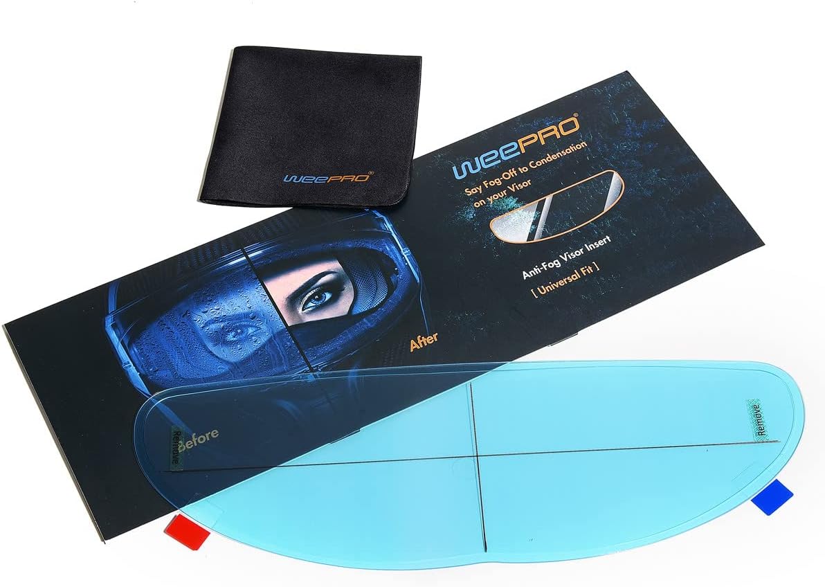 Visera casco motocicleta antivaho transparente para clima