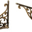 Soporte pared latón antiguo 10" 4pzas resistente vintage