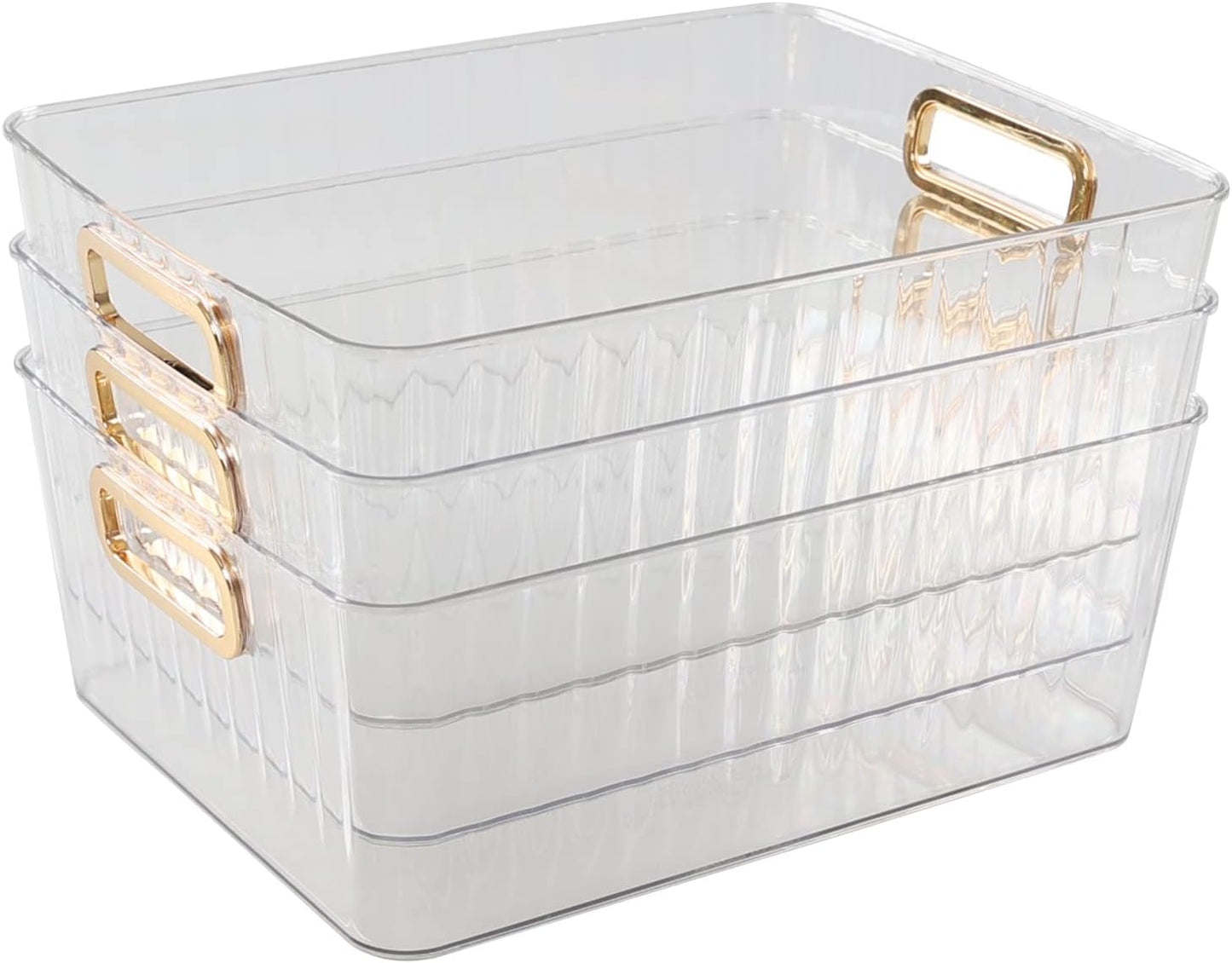 Contenedor plástico transparente multiuso set 4