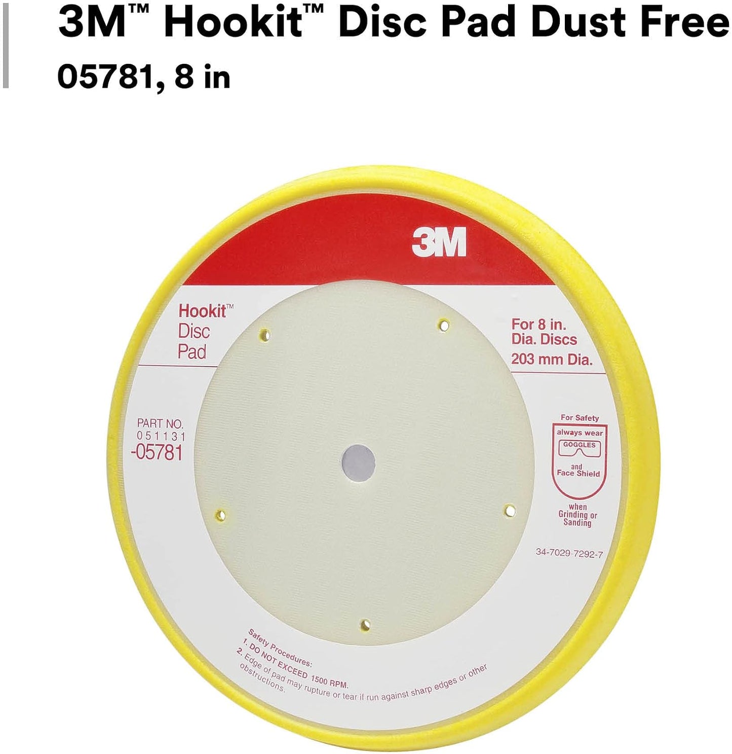 Disco almohadilla Hookit 8 pulg