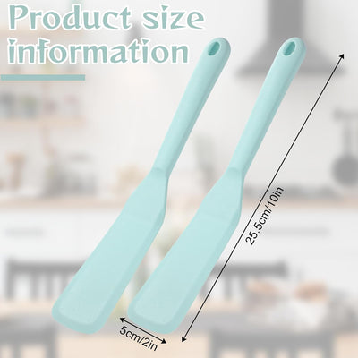 2 Espátulas Silicona Antiadherentes Azul Claro para Panqueques