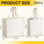 24 bolsas lona reutilizables para compras y regalo 8x10pulg