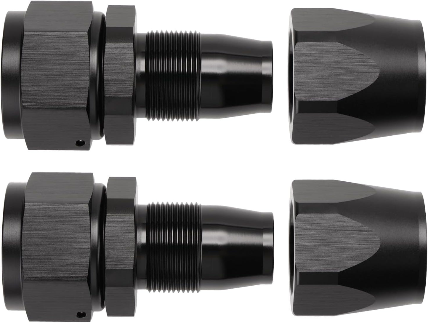 Conector manguera aluminio negro 2 Pzas