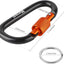 Clips mosquetón aluminio 3pulg forma D paquete 10