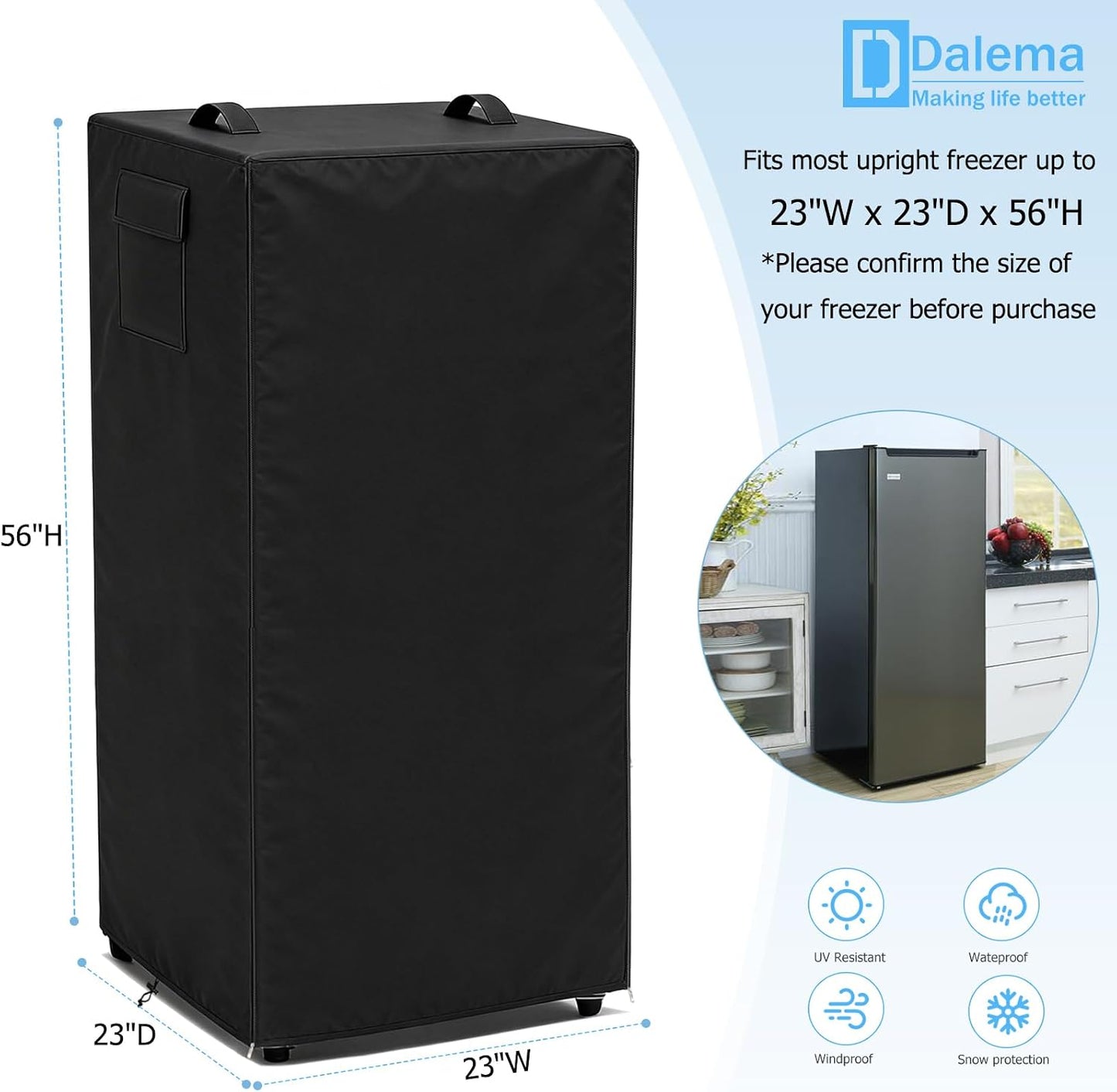 Funda refrigerador exterior 600d impermeable enrollable