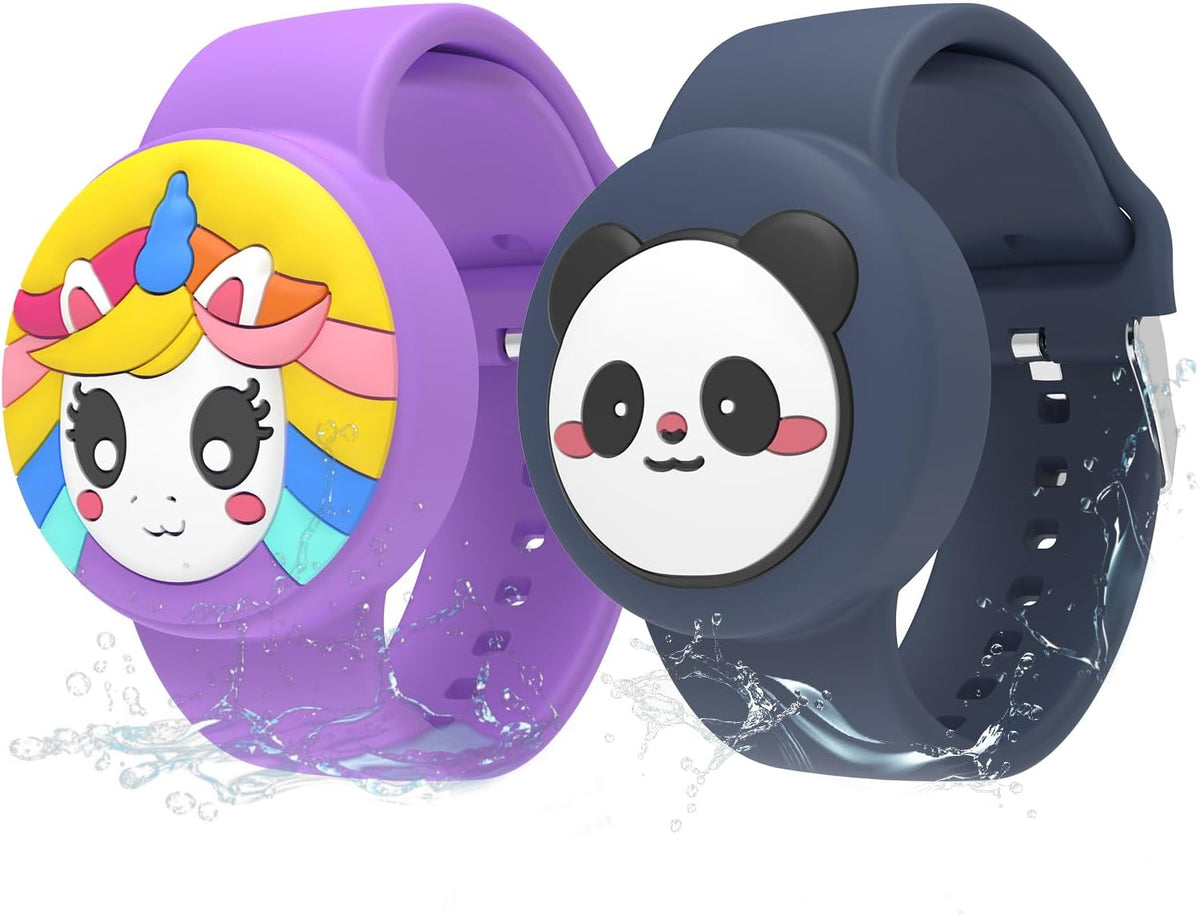 Pulsera Airtag Suave Silicona 2en1 Morado/Gris