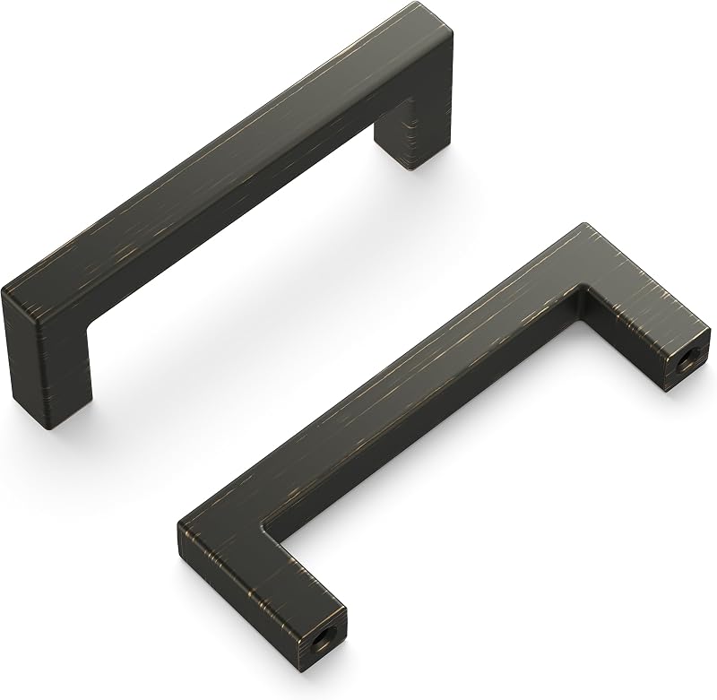 Tirador gabinete cocina núcleo sólido bronce 3"