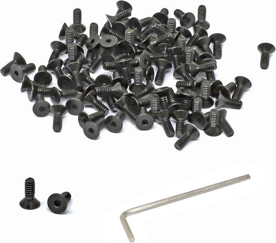 Kit 100 Tornillos Acero Aleación 10.9 4-40x5/16" Negro