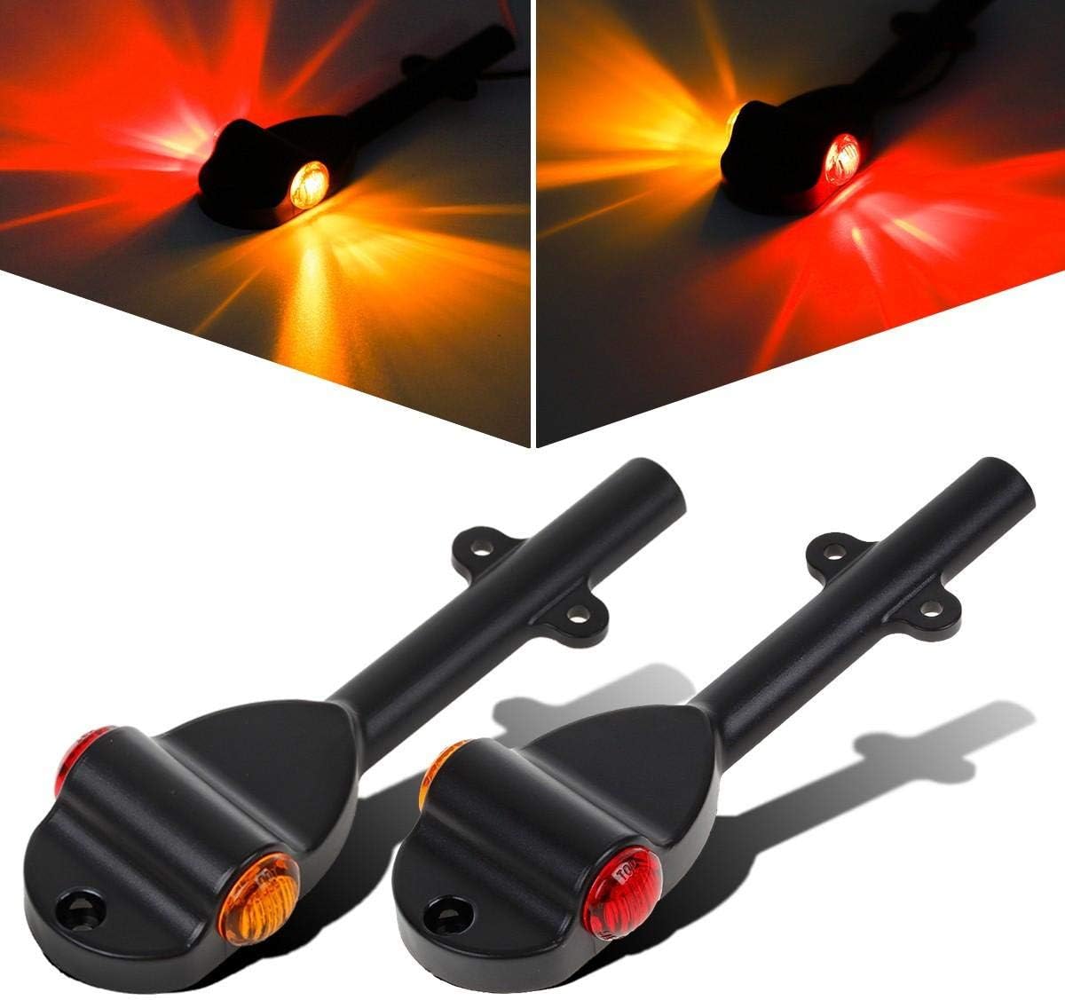 2 Pzas Luces LED guardabarros remolque ámbar rojo comp DOT