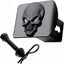 Cubierta enganche remolque emblema calavera 3D 2pulg negro