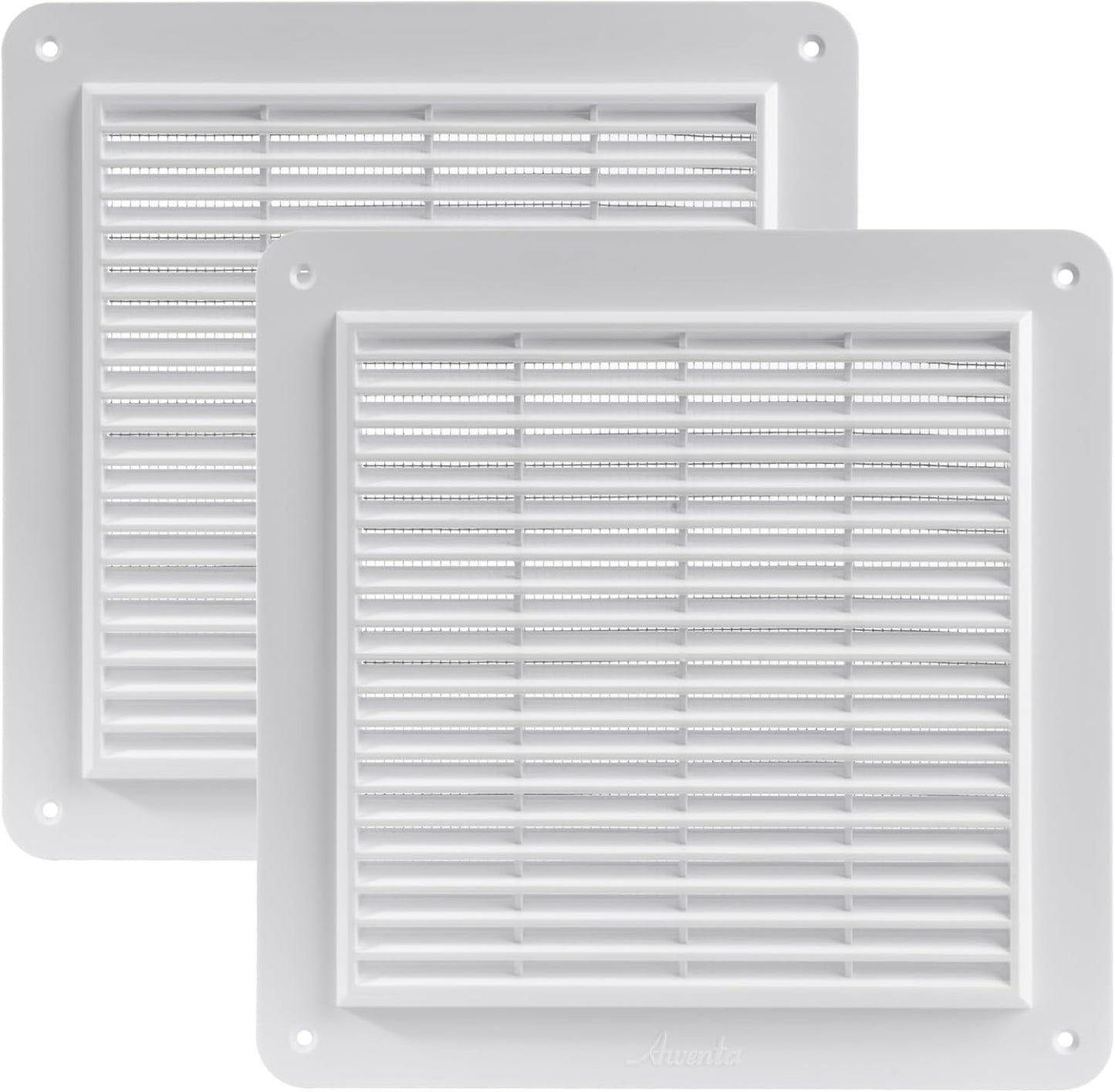 Cubierta ventilación plástico blanco 10x10pulg set 2