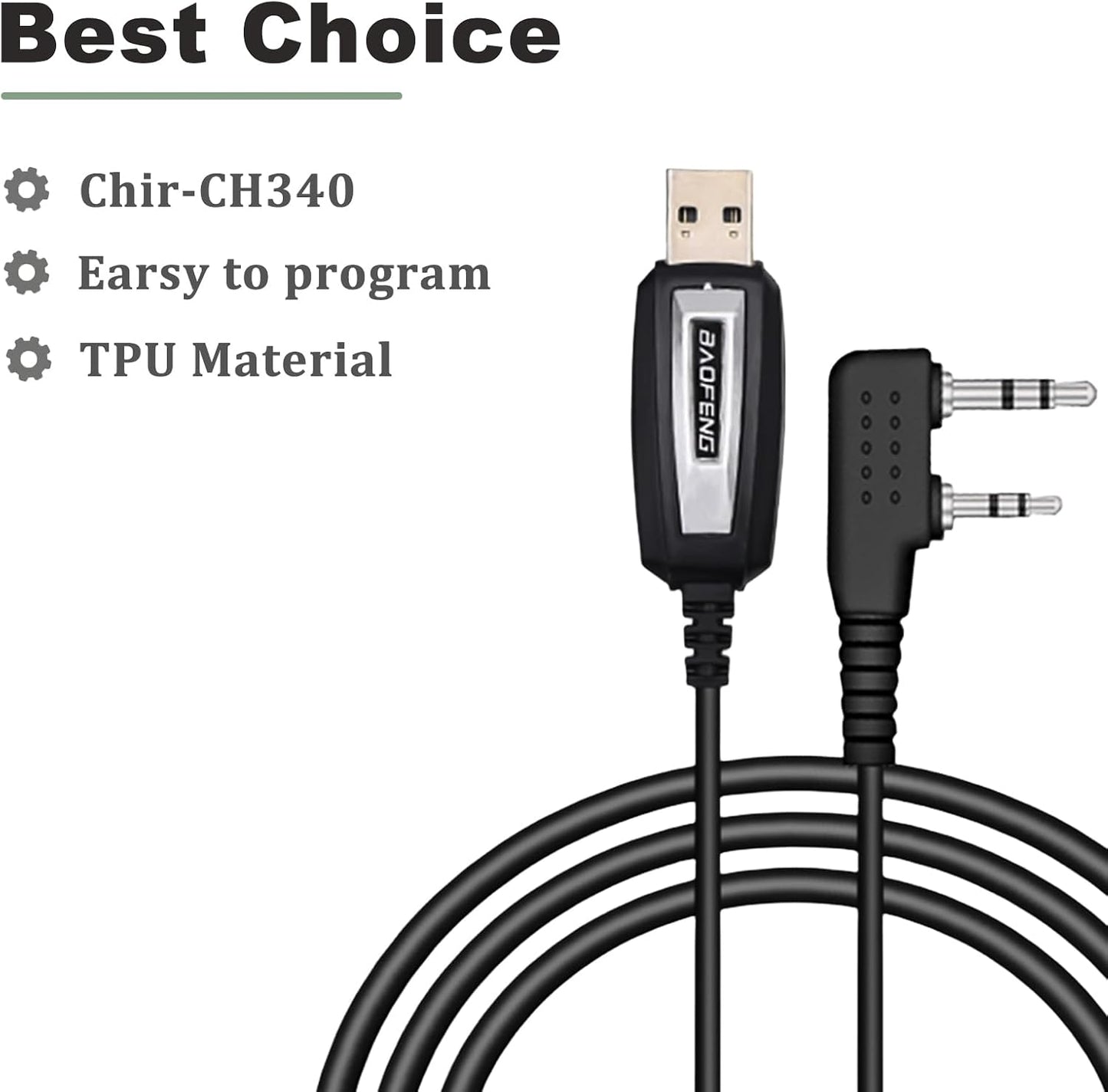 Cable USB CH340 para radio UV-5R BF-F8HP UV-82