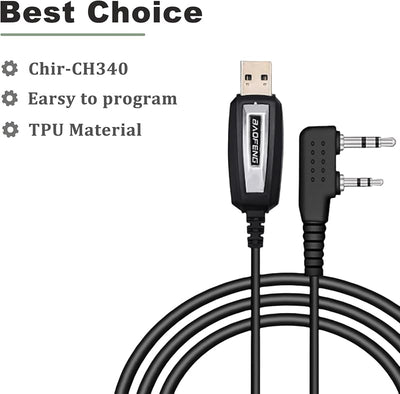 Cable USB CH340 para radio UV-5R BF-F8HP UV-82