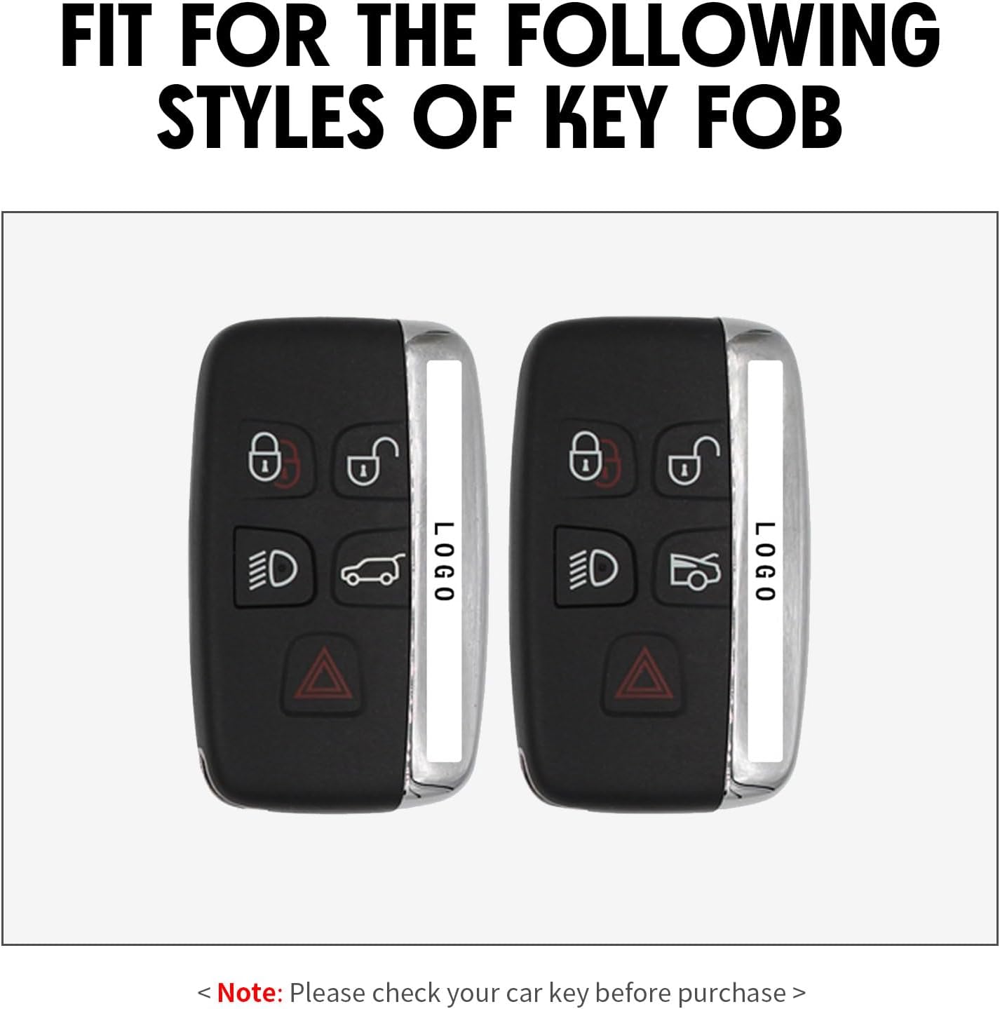 2 Pzas Funda Control Remoto Fibra Carbono Comp Land Rover