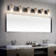 Lámpara tocador baño 6 luces negro latón vidrio vintage