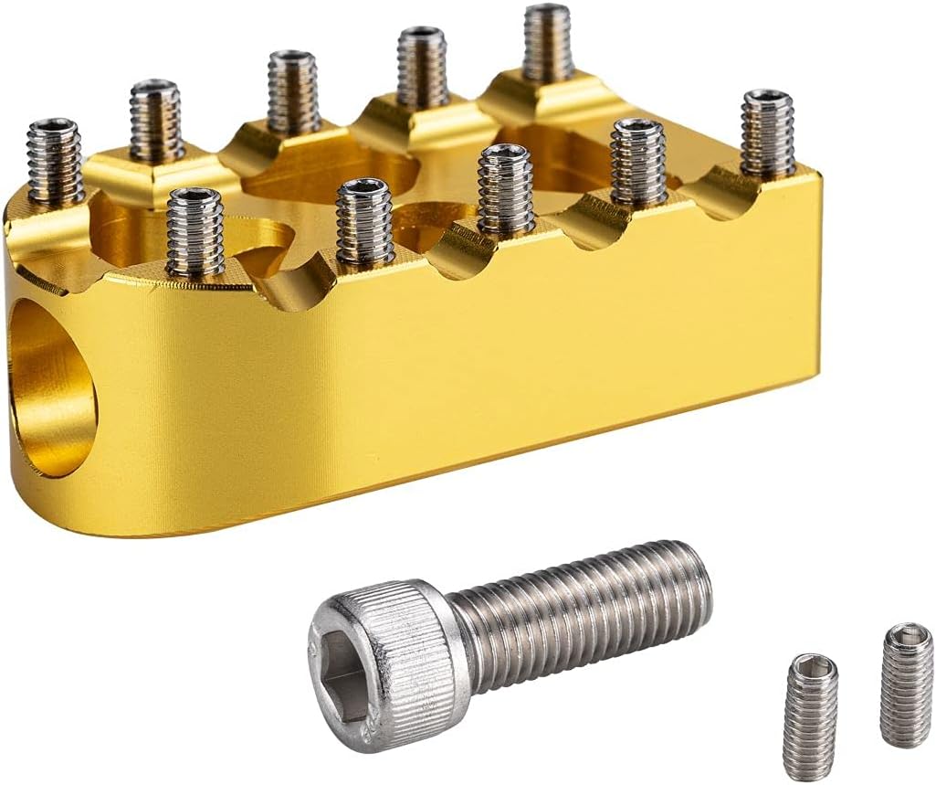 Clavija cambio motocicleta antiderrap 360° estilo MX dorado