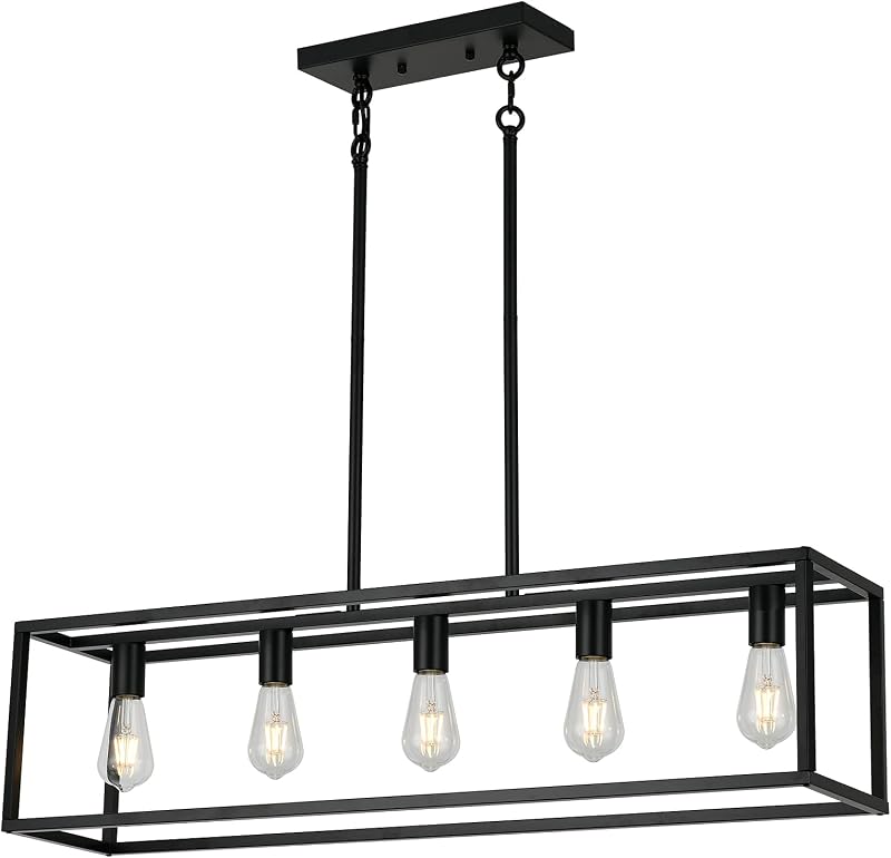 Lámpara colgante isla cocina 5 luces moderna