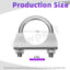 Kit 2 abrazaderas U escape 1.3" acero inox