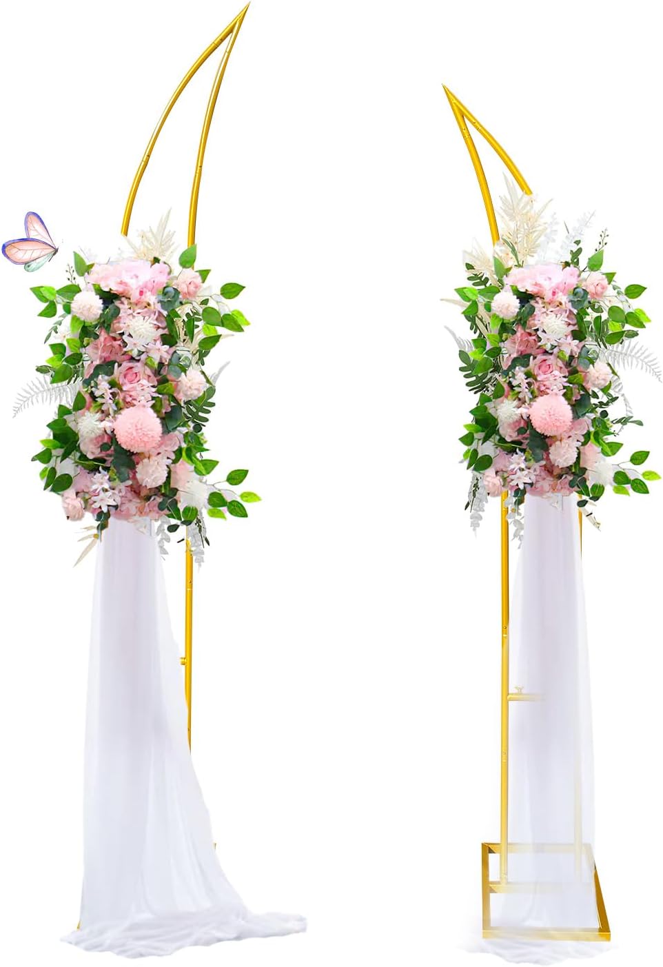 2 Soportes Arco Boda con Base Rectangular 5.9x6.9pies