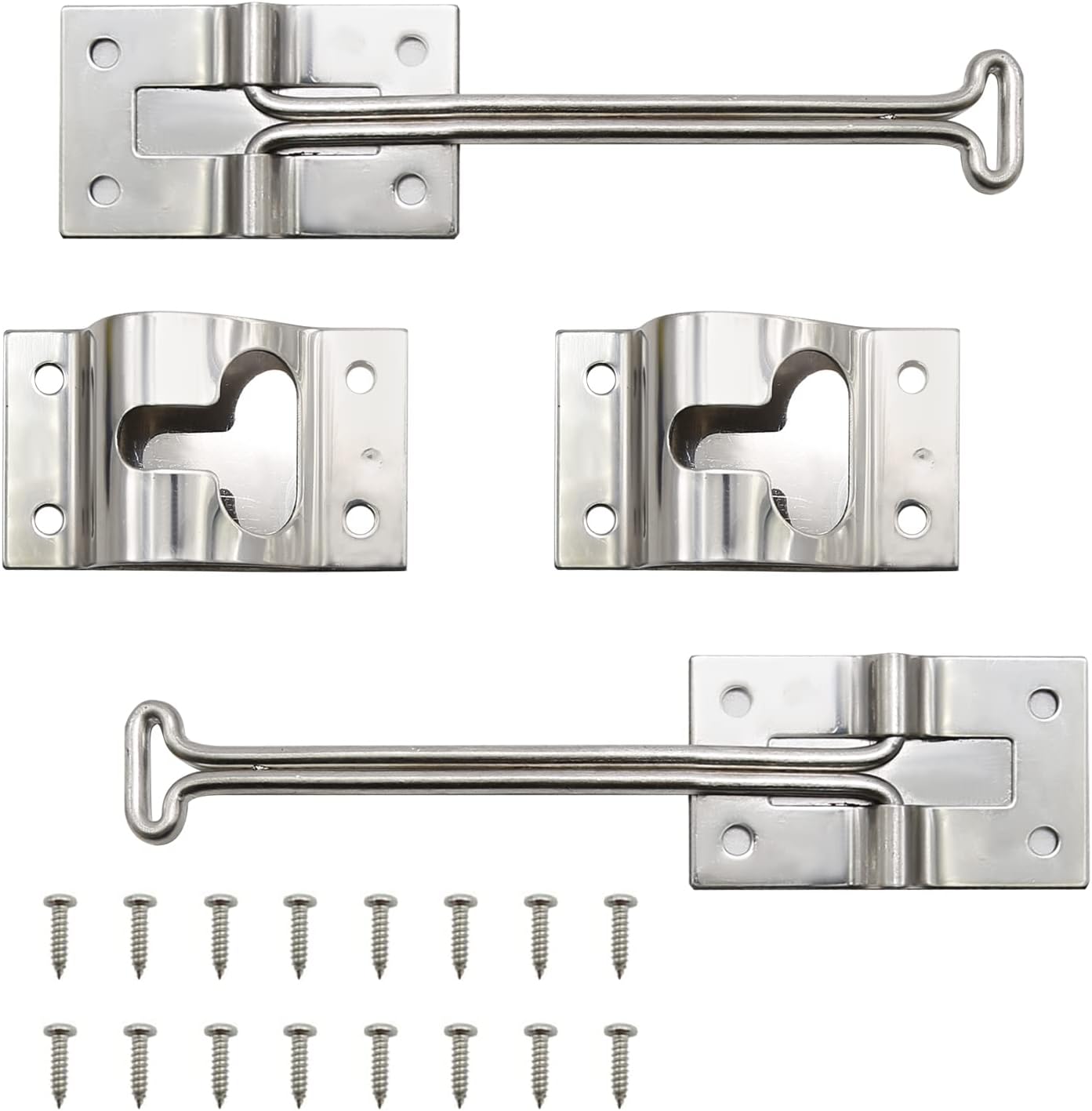2 Pzas Soporte Puerta Remolque Acero Inox 6pulg