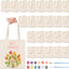 24 Pzas Bolsas Lona Reutilizables Blanco con Asas