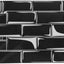 10 Azulejos Autoadhesivos Textura Mable Negro 9.4x4.7pulg