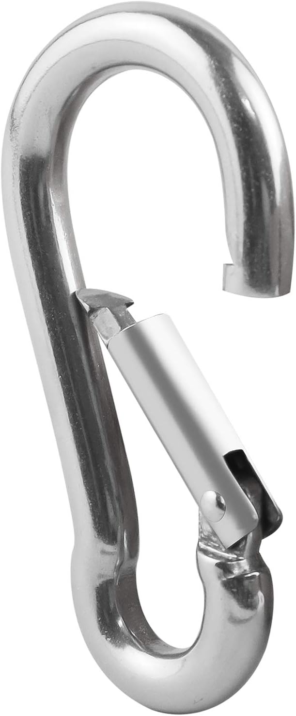 30 Mosquetones Acero Inox 304 1.97" para Campamento