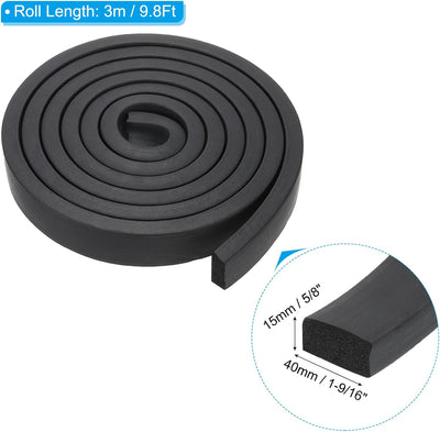 Tiras espuma EPDM insonorizada 9.8ft 1.575pulg ancho