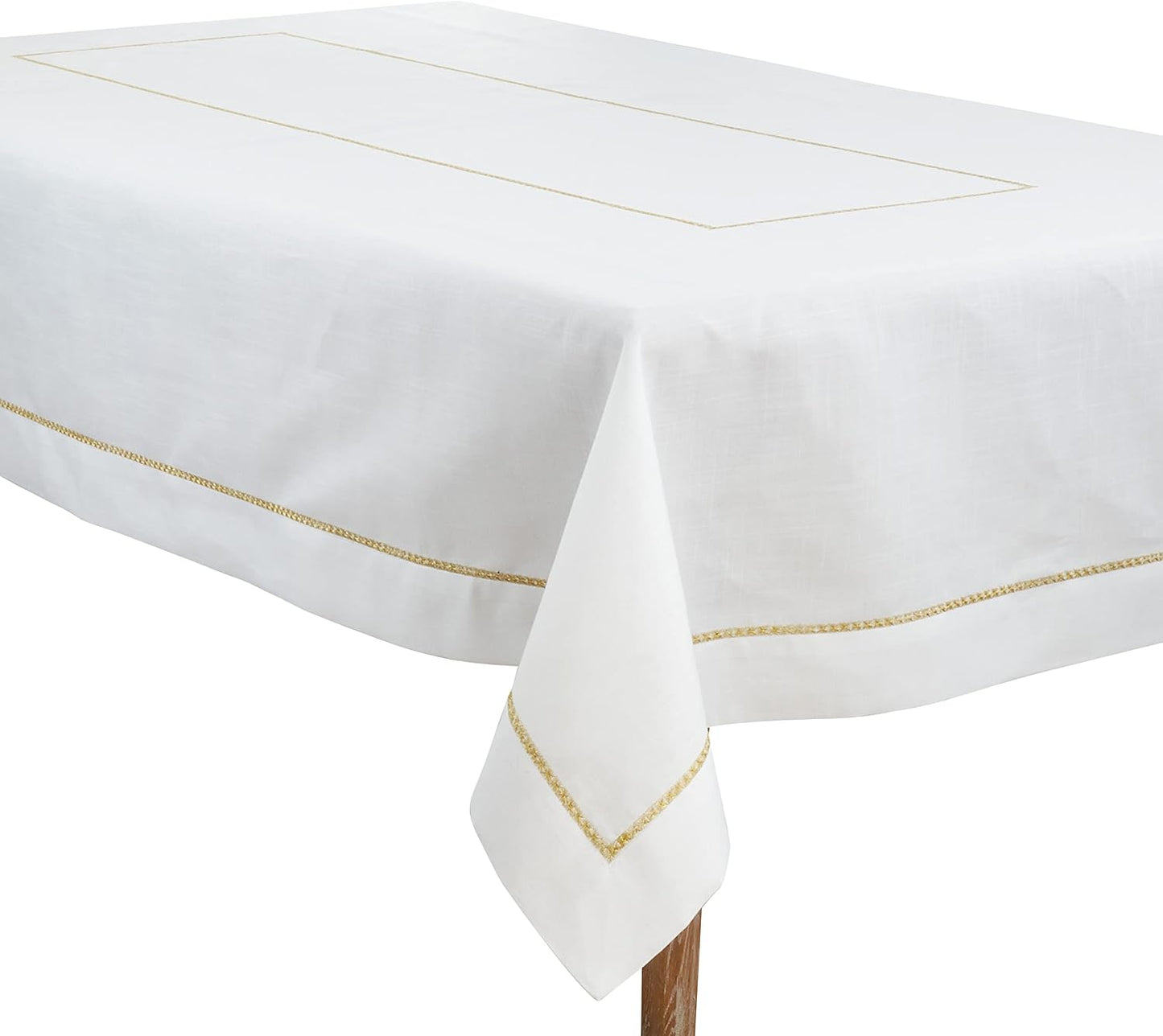 Mantel bordado 65x140pulg color dorado