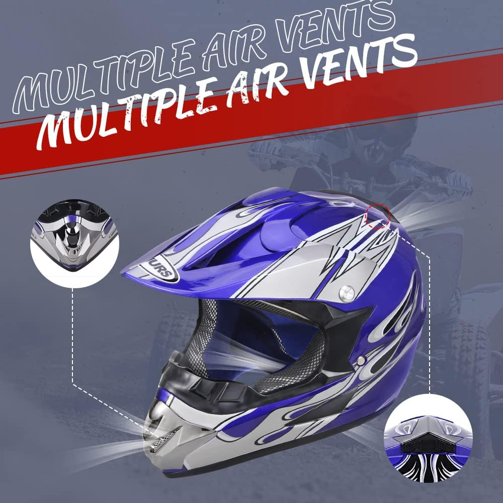 Casco motocross unisex con visera ajustable DOT