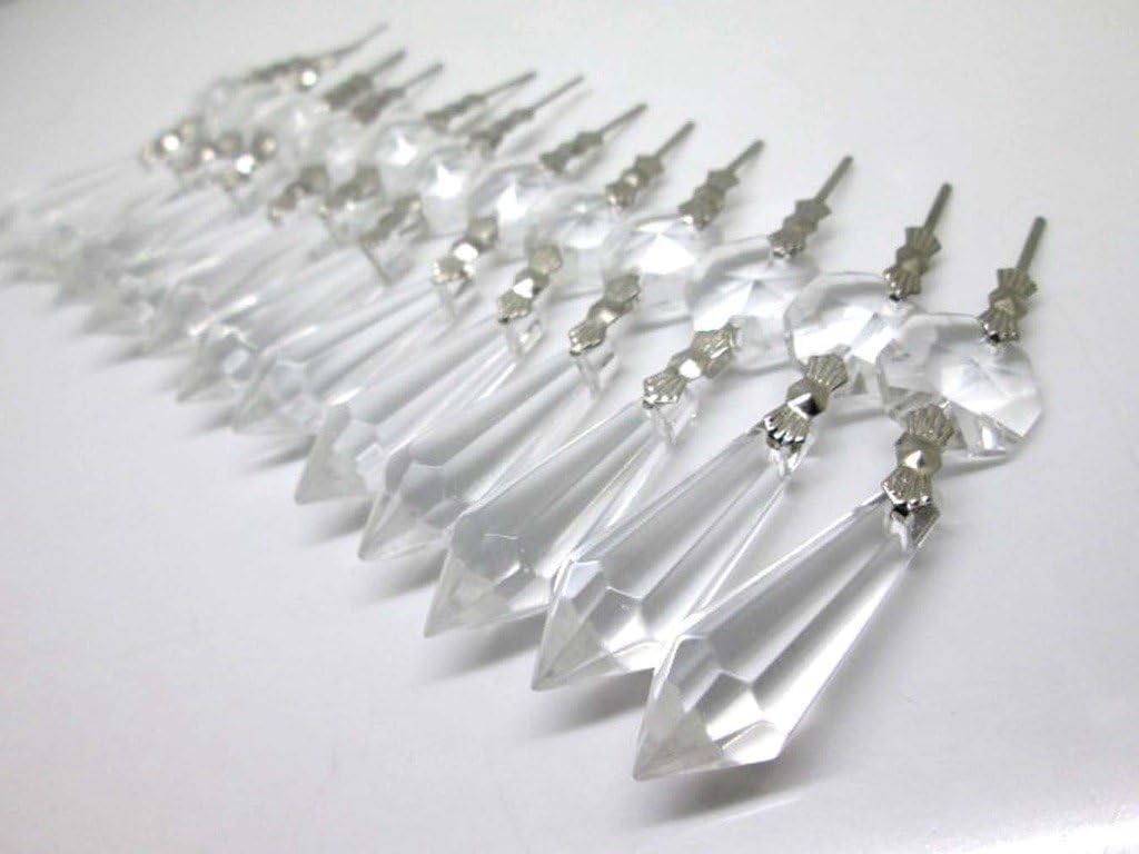 20 Pzas Prismas Cristal Octogan para Lámpara Decoración
