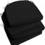 4 Cojines silla patio resistente agua 17x16" negro