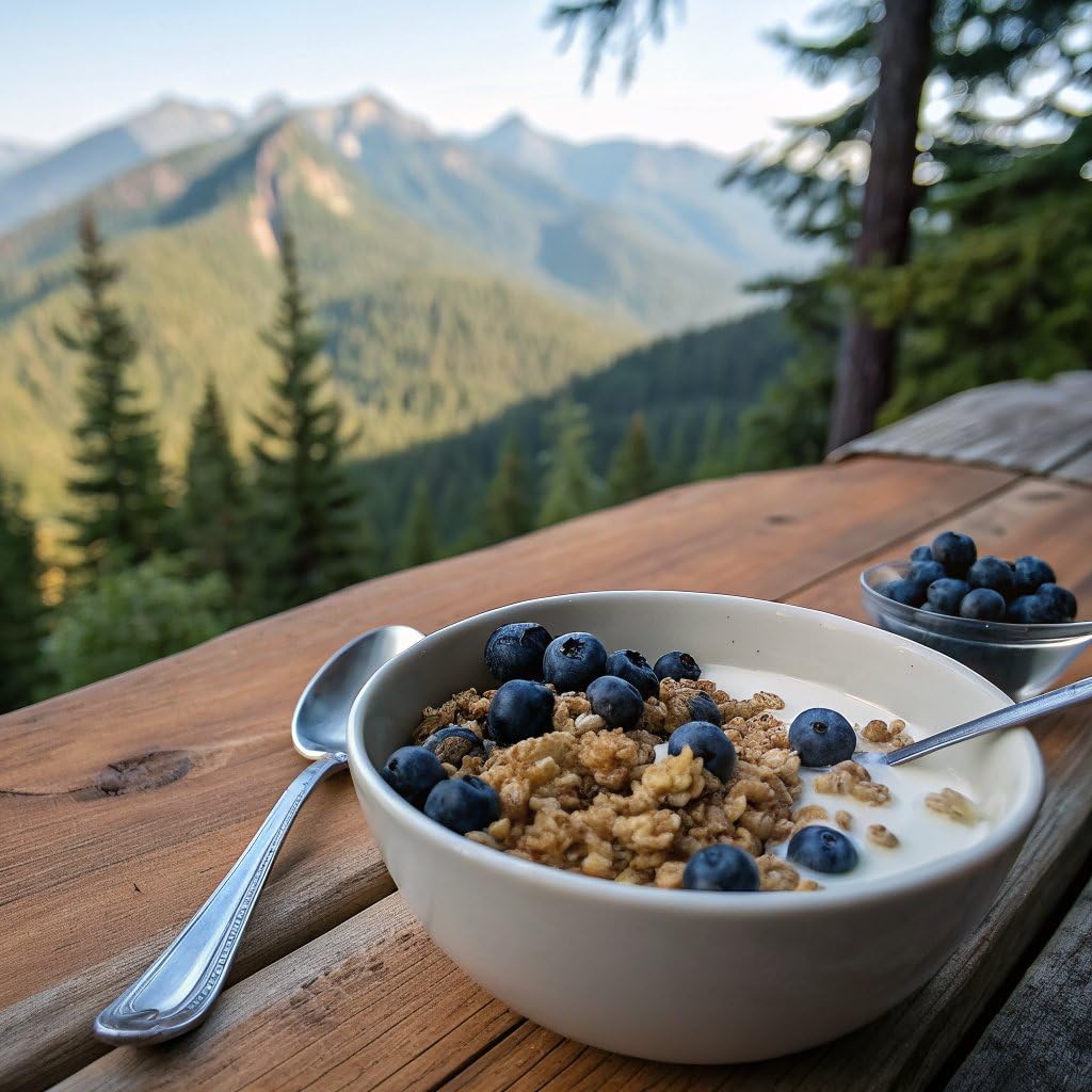 Granola con leche y arándanos pack 6 para mochileros