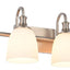 Lámpara tocador baño vintage níquel 4 luces