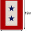 Bandera jardín cuerpo marines 2 estrellas azules