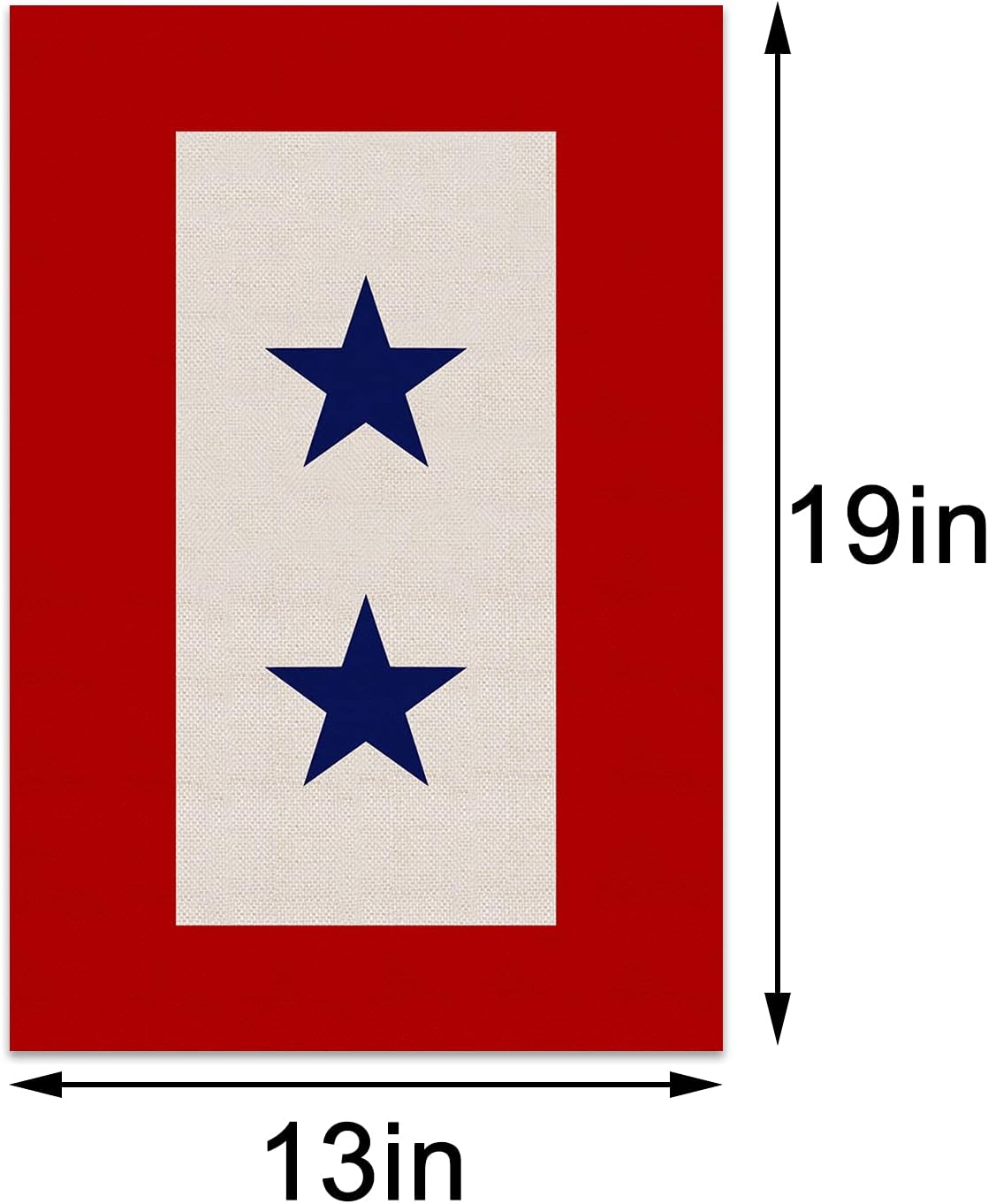 Bandera jardín cuerpo marines 2 estrellas azules