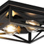 Lámpara techo cocina dormitorio 2 luces metal moderno