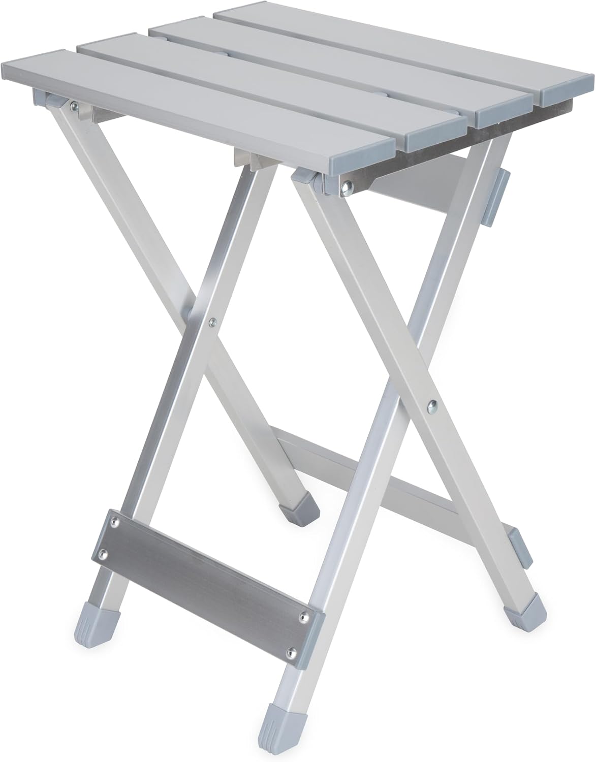 Mesa auxiliar aluminio plegable exterior 130lb duradera