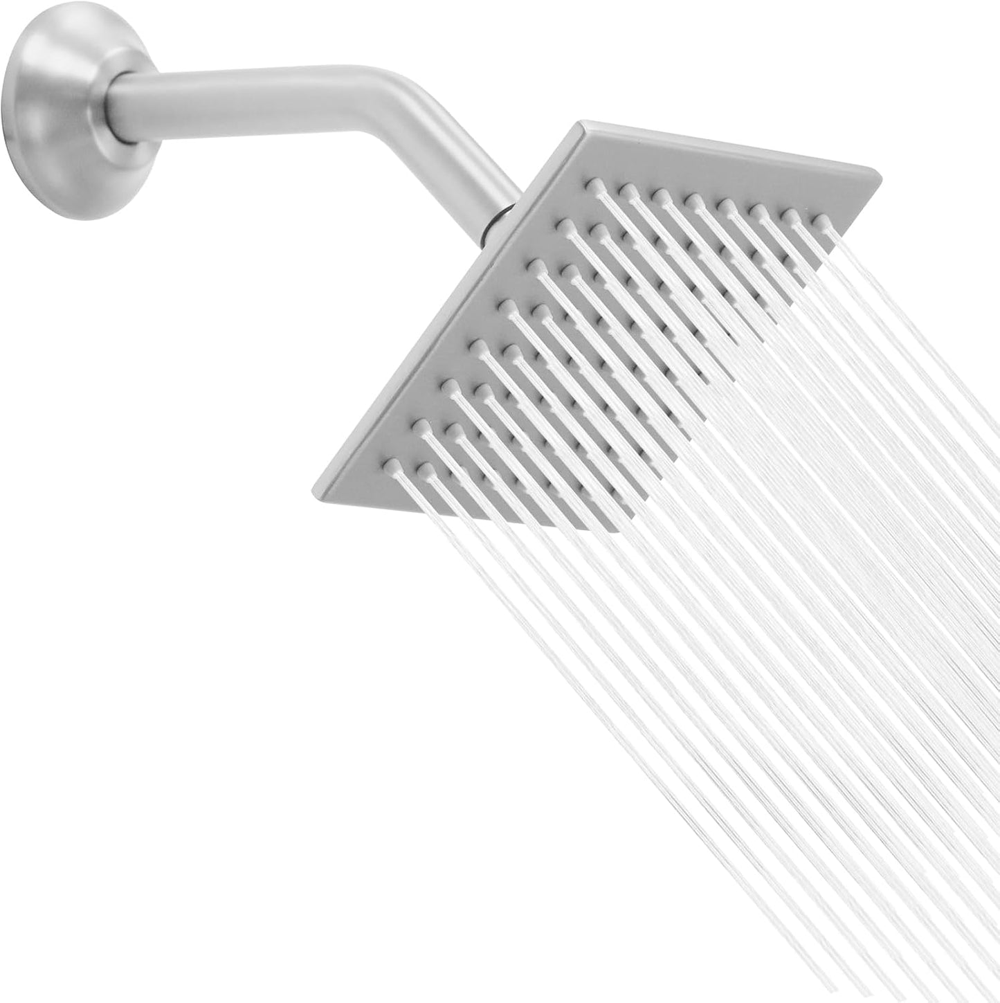 Cabezal ducha cuadrado 6pulg acero inox ajustable