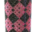 Vaso cristal rosa y negro 20oz con tapa popote
